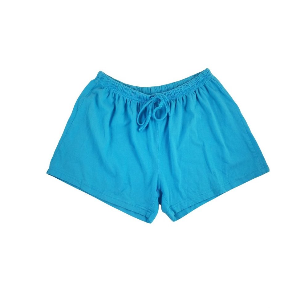 Girls Unbranded Sky Blue Stretch Waist w/Drawstring Shorts 100% Cotton Small